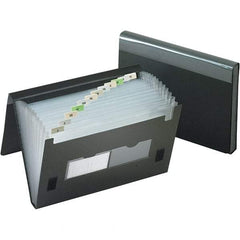 Pendaflex - 13 x 9-1/2", Letter Size, Black, A-Z Indexed Expanding Files - Assorted Tab Cut Location - Americas Industrial Supply