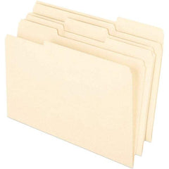 Pendaflex - 14-5/8 x 9-1/2", Legal, Manila, File Folders with Top Tab - 11 Point Stock, Assorted Tab Cut Location - Americas Industrial Supply
