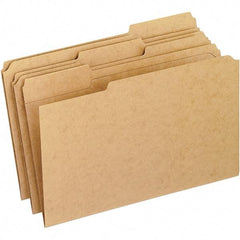Pendaflex - 15-1/4 x 10", Legal, Brown, File Folders with Top Tab - 11 Point Stock, Assorted Tab Cut Location - Americas Industrial Supply