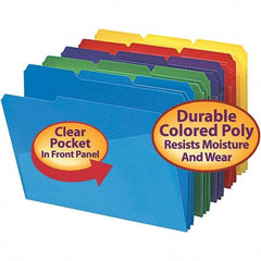 SMEAD - 11-5/8 x 9-1/2", Letter Size, Assorted Colors, File Folders with Top Tab - Assorted Tab Cut Location - Americas Industrial Supply
