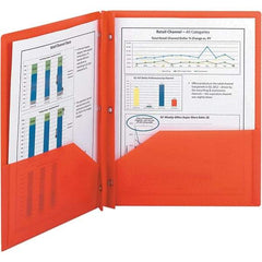 SMEAD - 11 x 8-1/2", Letter Size, Red, Two Pocket Folder - Americas Industrial Supply