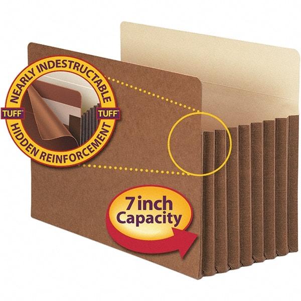 SMEAD - 14-3/4 x 9-1/2", Legal, Redrope, Expansion Folders - Straight Tab Cut Location - Americas Industrial Supply