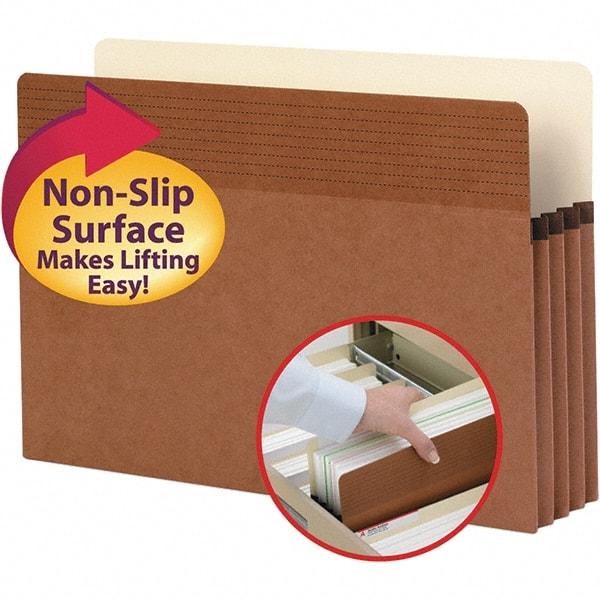 SMEAD - 14-3/4 x 9-1/2", Legal, Redrope, Expansion Folders - Straight Tab Cut Location - Americas Industrial Supply