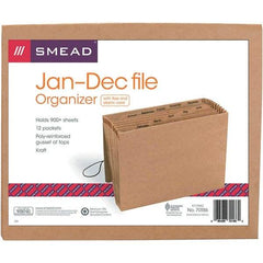 SMEAD - 12 x 10", Letter Size, Kraft, Expansion Folders - Assorted Tab Cut Location - Americas Industrial Supply