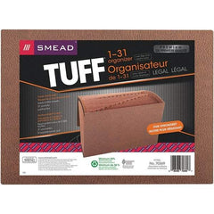 SMEAD - 15 x 10", Legal, Redrope, 1-31 Indexed Expanding Files - Assorted Tab Cut Location - Americas Industrial Supply