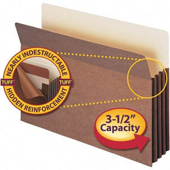 SMEAD - 14-3/4 x 9-1/2", Legal, Redrope, 3-1/2" Expanding Wallet - Straight Tab Cut Location - Americas Industrial Supply
