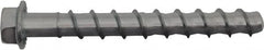 Powers Fasteners - 5/8" Diam, 5/8" Drill, 5" OAL, 2" Min Embedment Machine Screw Anchor Concrete Anchor - 1018 Case Hardened Steel, Galvanized Finish, Hex Head, Hex Drive - Americas Industrial Supply