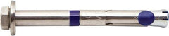 Powers Fasteners - 1/4" Diam, 1/4" Drill, 1-3/4" OAL, 2" Min Embedment Sleeve Concrete Anchor - 304 Stainless Steel, Hex Head, Hex Drive, 1-3/4" Thread Length - Americas Industrial Supply