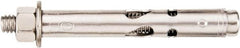 Powers Fasteners - 1/2" Diam, 1/2" Drill, 3" OAL, 1-1/8" Min Embedment Sleeve Concrete Anchor - 304 Stainless Steel, Hex Head, Hex Drive, 3" Thread Length - Americas Industrial Supply