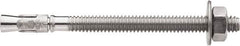 Powers Fasteners - 3/8" Diam, 3/8" Drill, 5" OAL, 1-1/2" Min Embedment Wedge Expansion Concrete Anchor - 316 Stainless Steel, Hex Nut Head, Hex Drive, 3-5/8" Thread Length - Americas Industrial Supply