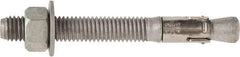 Powers Fasteners - 3/4" Diam, 3/4" Drill, 7" OAL, 1-1/2" Min Embedment Wedge Expansion Concrete Anchor - 1035 Carbon Steel, Hot Dipped Galvanized Finish, Hex Nut Head, Hex Drive, 4-5/8" Thread Length - Americas Industrial Supply