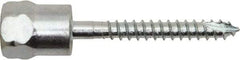 Powers Fasteners - 3/8" Zinc-Plated Steel Vertical (End Drilled) Mount Threaded Rod Anchor - 1/4" Diam x 2" Long, Hex Head, 1,510 Lb Ultimate Pullout, For Use with Wood - Americas Industrial Supply