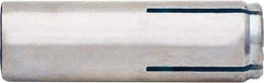 Powers Fasteners - 1/4" Diam, 3/8" Drill, 1" OAL, Drop-In Concrete Anchor - 1008 Carbon Steel, Zinc-Plated Finish, Hammer Drive, 7/16" Thread Length - Americas Industrial Supply