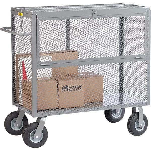 Little Giant - 1,200 Lb Capacity, 1 Shelf, Security Cart - 48" Long x 30" Wide x 51" High - Americas Industrial Supply