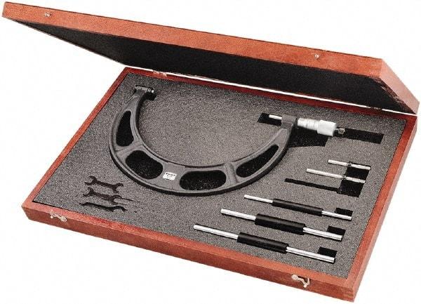 Starrett - Interchangeable-Anvil Micrometers Operation Type: Mechanical Minimum Measurement (Decimal Inch): 6.0000 - Americas Industrial Supply