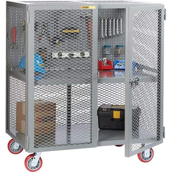 Little Giant - 2,000 Lb Capacity, 1 Shelf, Security Cart - 27" Long x 27" Wide x 56" High - Americas Industrial Supply