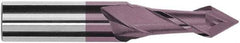 Magafor - 4mm Diam, 0.315" LOC, 2 Flute, 60° Point Angle, Solid Carbide Drill Mill - Hard'X Finish, 2" OAL, 0.197" Shank Diam - Americas Industrial Supply