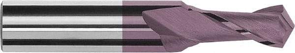 Magafor - 1mm Diam, 0.08" LOC, 2 Flute, 120° Point Angle, Solid Carbide Drill Mill - Hard'X Finish, 1-1/2" OAL, 0.039" Shank Diam - Americas Industrial Supply