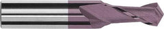 Magafor - 8mm Diam, 0.63" LOC, 2 Flute, 100° Point Angle, Solid Carbide Drill Mill - Hard'X Finish, 2-3/4" OAL, 0.63" Shank Diam - Americas Industrial Supply