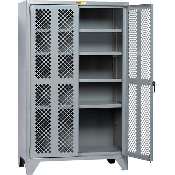 Little Giant - 4 Shelf Storage Cabinet - Steel, 48" Wide x 33" Deep x 78" High - Americas Industrial Supply