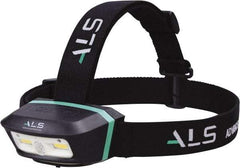 Advanced Lighting Systems - 3 Volt, Black Head Light - 250 Lumens, Rechargeable Battery, LED Lamp - Americas Industrial Supply