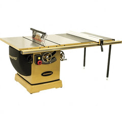 Jet - 14" Blade Diam, 1" Arbor Diam, 3 Phase Table Saw - 7.5 hp, 230/460 Volt, 15-1/2" Cutting Depth - Americas Industrial Supply