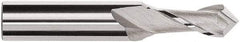 Magafor - 0.1mm Diam, 0.008" LOC, 2 Flute, 90° Point Angle, Solid Carbide Drill Mill - Bright Finish, 1-1/2" OAL, 0.118" Shank Diam - Americas Industrial Supply