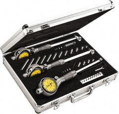 Starrett - 50" to 160" Dial Bore Gage Set - 0.01mm Graduation, 300" Gage, Hardened Tool Steel - Americas Industrial Supply