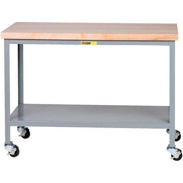 Little Giant - Mobile Work Benches Type: Butcher Block Top Length: 36 (Inch) - Americas Industrial Supply