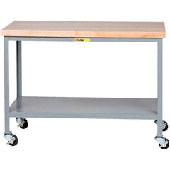 Little Giant - Mobile Work Benches Type: Butcher Block Top Length: 30 (Inch) - Americas Industrial Supply