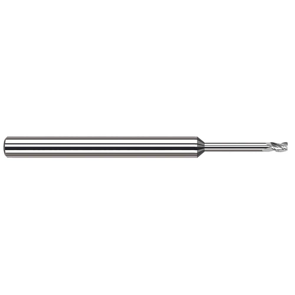 Harvey Tool - Corner Radius & Corner Chamfer End Mills; Mill Diameter (Inch): 1/16 ; Mill Diameter (Decimal Inch): 0.0620 ; End Type: Corner Radius ; Corner Radius (Decimal Inch): 0.0100 ; Number of Flutes: 3 ; Material: Solid Carbide - Exact Industrial Supply