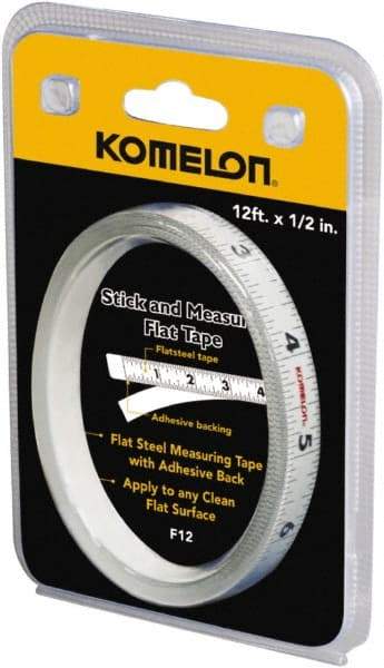 Komelon - Adhesive Tape Measures Length (Inch): 144 Length (Feet): 12.00 - Americas Industrial Supply