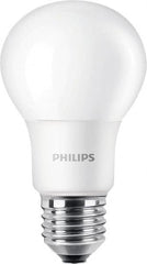 Philips - 5 Watt LED Residential/Office Medium Screw Lamp - 2,700°K Color Temp, 450 Lumens, 120 Volts, Dimmable, A19, 15,000 hr Avg Life - Americas Industrial Supply