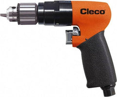 Cleco - 3/8" Reversible Keyed Chuck - Pistol Grip Handle, 1,800 RPM, 0.16 LPS, 20 CFM, 1 hp, 90 psi - Americas Industrial Supply