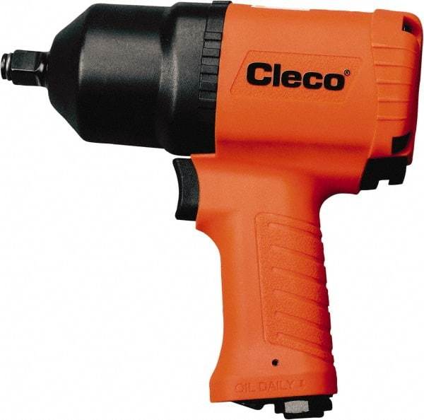 Cleco - 1/2" Drive, 550 RPM, 746 Ft/Lb Torque Impact Wrench - T-Handle, 1,600 IPM, 5.3 CFM, 620 psi, 1/4" NPT Inlet - Americas Industrial Supply