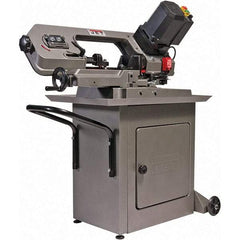 Jet - 5 x 6" Max Capacity, Manual Variable Speed Pulley Horizontal Bandsaw - 80 to 230 SFPM Blade Speed, 115 Volts, 45°, 1/2 hp, 3 Phase - Americas Industrial Supply