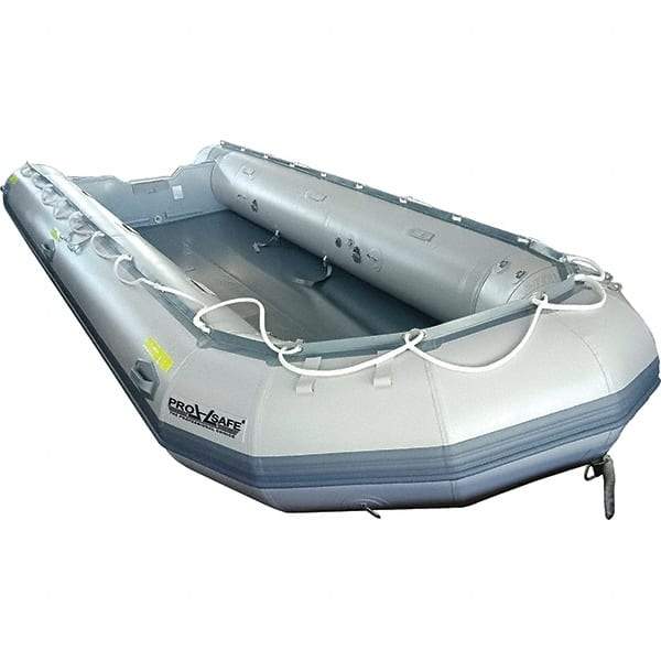 PRO-SAFE - Emergency Preparedness Supplies Type: Rescue Boat Contents/Features: Transom Style; Carry Bag; Foot Pump; (2) Oars; Repair Kit; (2) Aluminum Bench Seats; 12 Person - Americas Industrial Supply