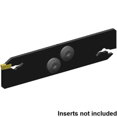 Kennametal - 26mm Blade Height, 2.4mm Blade Width, 150.25mm OAL, Neutral Cut, Double End Indexable Cut-Off Blade - 40mm Max Depth of Cut, EVBS Blade, Beyond Evolution Series - Americas Industrial Supply
