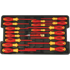 Wiha - 19 Piece Slotted, Phillips, Square & Terminal Xeno Screwdriver Set - Comes in Box - Americas Industrial Supply
