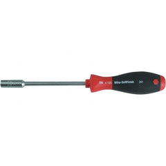 Wiha - 5.5mm Solid Shaft Magnetic Tip Nutdriver - Cushion Grip Handle, 9-13/32" OAL - Americas Industrial Supply