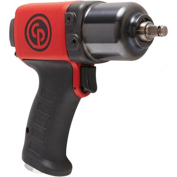 Chicago Pneumatic - 3/8" Drive, 11,500 RPM, 350 Ft/Lb Torque Impact Wrench - Pistol Grip Handle, 24.2 CFM, 90 psi, 1/4" NPT Inlet - Americas Industrial Supply