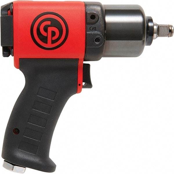 Chicago Pneumatic - 1/2" Drive, 11,500 RPM, 350 Ft/Lb Torque Impact Wrench - Pistol Grip Handle, 24.2 CFM, 90 psi, 1/4" NPT Inlet - Americas Industrial Supply