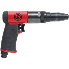 Chicago Pneumatic - 1/4" Bit Holder, 800 RPM, Pistol Grip Handle Air Screwdriver - 7.4 to 14.8 Ft/Lb Torque, 1/4" Inlet, 28.4 CFM - Americas Industrial Supply