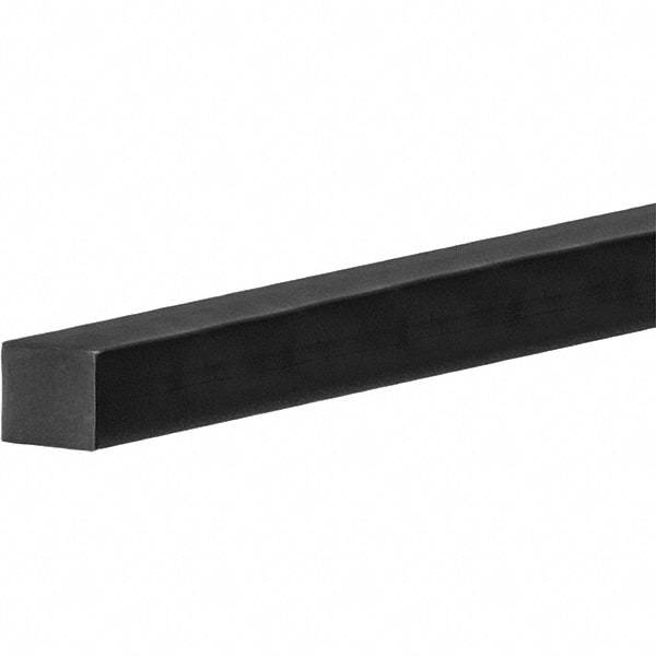 Value Collection - 2' Long, Standard Square Viton Cord - 3/16" Diam, Black - Americas Industrial Supply