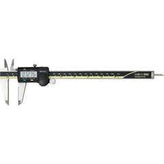 Mitutoyo - 0 to 8" Range 0.01mm Resolution, Electronic Caliper - Steel with 50mm Carbide-Tipped Jaws, 0.001" Accuracy, SPC Output - Americas Industrial Supply