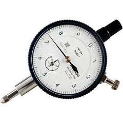 Mitutoyo - 1/4" Range, 0-10 Dial Reading, 0.0001" Graduation Dial Drop Indicator - 57mm Dial, 0.01" Range per Revolution, 0.0001" Accuracy, Revolution Counter - Americas Industrial Supply