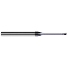 Harvey Tool - Ball End Mills; Mill Diameter (Inch): 1/8 ; Mill Diameter (Decimal Inch): 0.1250 ; Number of Flutes: 2 ; Length of Cut (Decimal Inch): 0.1000 ; Material: Solid Carbide ; Overall Length (Inch): 4 - Exact Industrial Supply