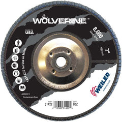 7″ Vortec Pro Abrasive Flap Disc, Flat, Phenolic Backing, 80Z, 5/8″-11 UNC Nut - Americas Industrial Supply