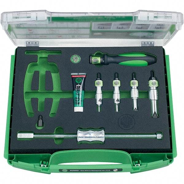 KUKKO - 1 Piece, 1/4 to 1-3/16" Spread, Blind Hole Puller Set - 1 Jaws, 3-5/8" Reach - Americas Industrial Supply