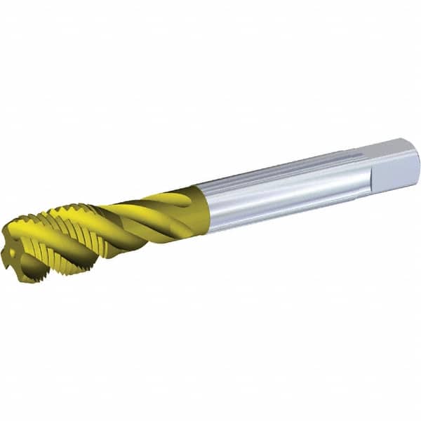 Kennametal - 3/8-19 G G Internal Thread Taper Thread Forming Tap - Solid Carbide, Oxide Finish, 100mm OAL, 15mm Thread Length, Right Hand Thread, Series T857 - Americas Industrial Supply